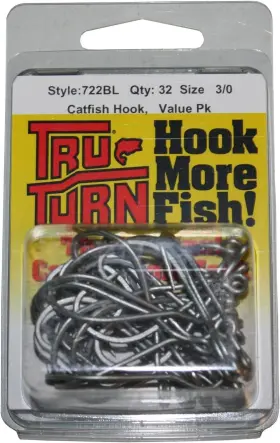 Tru-turn 042758622035 Tti Catfish Hook-32 Per Box 3/0 Silver