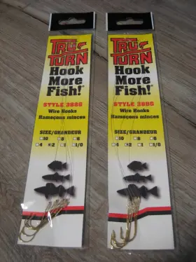 Tru-turn Fish Hooks 388g-2 2 Packs Snelled Tru-turn 388g Gold Aberdeen Fishing - Size Tru-turn Fish Hooks 388g-2 2 Packs Snelled Tru-turn 388g Gold Aberdeen Fishing - Size