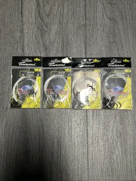 Tsunami 799967518122 Live Eel Rig 6/0 Hook 60lb Test Pack Of 4 New Tsunami 799967518122 Live Eel Rig 6/0 Hook 60lb Test Pack Of 4 New