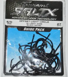 Tsunami 799967538212 Saltx Salt X Offset Light Circle Hooks Size 1x Wire 6/0 Guide Pack Tsunami 799967538212 Saltx Salt X Offset Light Circle Hooks Size 1x Wire 6/0 Guide Pack