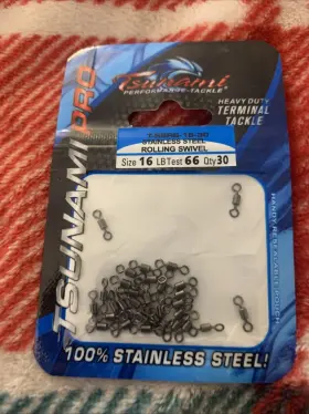 Tsunami T-ssrs-16-30 Stainless Steel Rolling Swivel