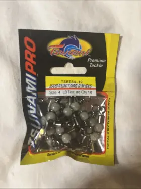 Tsunami Tsrts4-10 Stainless 3-way Beaded Rolling T Swivel Glow Beads Tube Tsrts4 Tsbtts4 Tsunami Tsrts4-10 Stainless 3-way Beaded Rolling T Swivel Glow Beads Tube Tsrts4 Tsbtts4