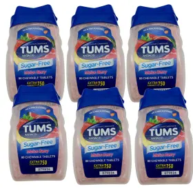 Tums 738872 6-pack Extra Strength Sugar Free Antacid 80 Ct Melon Berry Heartburn New Tums 738872 6-pack Extra Strength Sugar Free Antacid 80 Ct Melon Berry Heartburn New