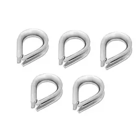 Tuoren Tr210714-006 5pcs 304 Stainless Steel Thimbles For 3/8 Inch Dia Wire Rope Cable M10 Tuoren Tr210714-006 5pcs 304 Stainless Steel Thimbles For 3/8 Inch Dia Wire Rope Cable M10