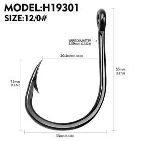 Turbo-roofinds 744110379297 Proberos 10pcs/lot Thick High Carbon Steel Fishhook Lron Hook With Barb For