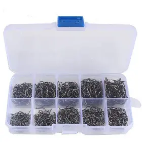 Tzoxal 432290834911 600pcs Premium Fishhooks High Carbon Steel Fishing Hooks With 10 Sizes Circ