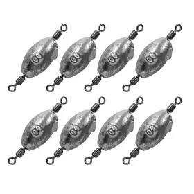 Uenhoy Uenhoy231122-014 20 Pcs Fishing Weights Inline Trolling Sinker Tackle With Inner Swive Uenhoy Uenhoy231122-014 20 Pcs Fishing Weights Inline Trolling Sinker Tackle With Inner Swive
