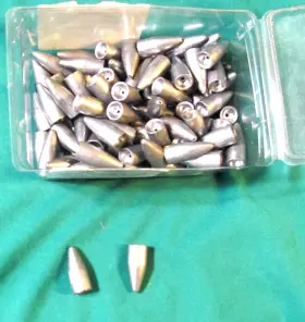 Ultra Steel 089186101350 Over 70pcs Bullet Fishing Sinkers Worm Weights Slip Sinker 3/8 Oz