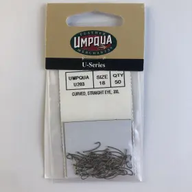 Umpqua 45229 U-series U203 Curved Nymph Fly Tying Hooks Size 18 50 Pack