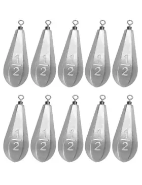 Uniprime Outdoors 5056689518164 Swivel Bank Sinkers Fishing Weights With Bottom Bullet #3 1/2oz 10pcs