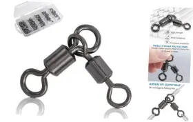 Unyle E11642-1 60pcs 3 Way Swivels Fishing Barrel 18lb-209lb