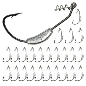 Uperuper Usamupfqg525 25 Pack Weighted Swimbait Hooks Jig Heads With Twist Lock Soft Plastic Worm Uperuper Usamupfqg525 25 Pack Weighted Swimbait Hooks Jig Heads With Twist Lock Soft Plastic Worm