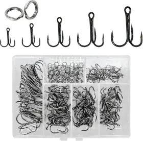 Uperuper Usamupfsb200 200 Pack Fishing Treble Hooks Size 2 4 6 8 10 With Split Rings For Lures Uperuper Usamupfsb200 200 Pack Fishing Treble Hooks Size 2 4 6 8 10 With Split Rings For Lures