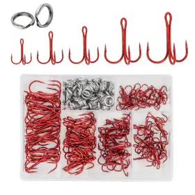Uperuper Usamupfsbr200 200 Pack Treble Fishing Hooks Kit High Carbon Steel Size 2 10 Uperuper Usamupfsbr200 200 Pack Treble Fishing Hooks Kit High Carbon Steel Size 2 10