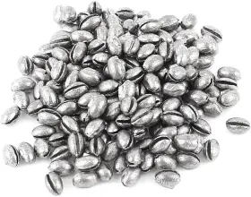 Uxcell 702105825044 200 Pcs 0.24 Inch X 0.2 Egg Lead Fishing Weights Sinkers Oval Shape Gray