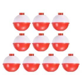 Uxcell 726215350883 1.25 Inch Fishing Bobbers 50 Pack Plastic Push Button Round Float