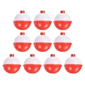 Uxcell 726215350890 1.5 Inch Fishing Bobbers 50 Pack Plastic Push Button Round Float