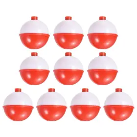 Uxcell 726215350906 1.75 Inch Fishing Bobbers 50 Pack Plastic Push Button Round Float