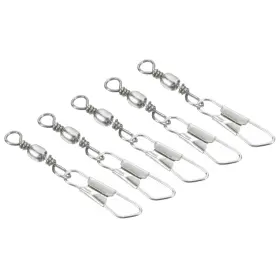 Uxcell 734301946100 100pcs Fishing Barrel Swivel With Safety Snap 15lb Carbon Steel Silver Uxcell 734301946100 100pcs Fishing Barrel Swivel With Safety Snap 15lb Carbon Steel Silver