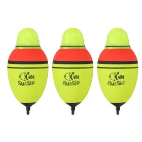 Uxcell 767153027727 3pcs 1.4oz Lighted Fishing Slip Bobber Eva Green Red Led Float Yellow