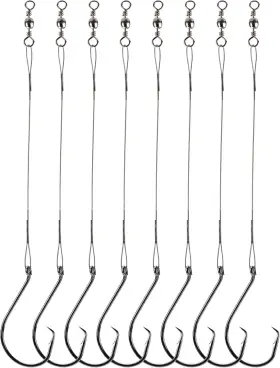 Uxwuy 445035271231 Fishing Circle Hooks Saltwater 50pcs Leader Hook Rigs For Catfish Bass Uxwuy 445035271231 Fishing Circle Hooks Saltwater 50pcs Leader Hook Rigs For Catfish Bass