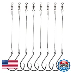 Uxwuy B0byvdtsf5 Fishing Circle Hooks Saltwater Catfish 50pcs Leader Hook