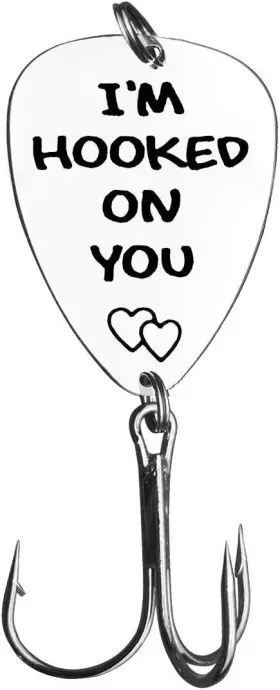 Vadaka 744306076191 Boyfriend Husband Gift Iftm Hooked On You Fishing Lure Fisherman Nickel