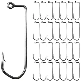 Vateico Aberdeenjighook1/0 50pcs/100pcs Aberdeen Jig Hook With 90-degree Round Bend Extra Strong Long Sh Vateico Aberdeenjighook1/0 50pcs/100pcs Aberdeen Jig Hook With 90-degree Round Bend Extra Strong Long Sh