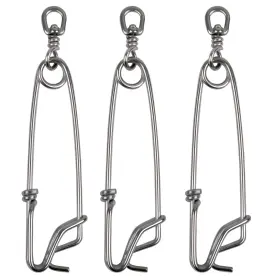 Vateico Longlinesnapclips10cm3pcs Longline Snap Clips3pcs/6pcs Stainless Steel Fishing Snaps Tuna Clips Long Li