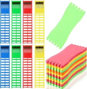 Vercanmonth 744110827842 18 Pcs Fishing Snelled Hook Holder And Foam Board Set 8 Multicolored