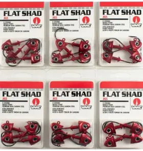 Vmc 043193111832 Lot Of 6 Flat Shad Jig 1/2oz Fsj12-mr Metallic Red Cp7125 Vmc 043193111832 Lot Of 6 Flat Shad Jig 1/2oz Fsj12-mr Metallic Red Cp7125