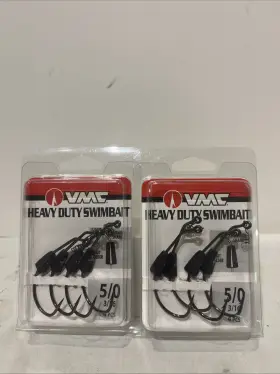 Vmc 043193113454 Hdwsb Heavy Duty Weighted Swimbait Hook 3/16 Oz. Size 5/0 Lot Of 2 Packs