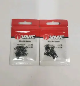 Vmc 043193127734 Lot Of 2 Rolling Swivel Size 4 80lb Test 10 Pack Vmc 043193127734 Lot Of 2 Rolling Swivel Size 4 80lb Test 10 Pack