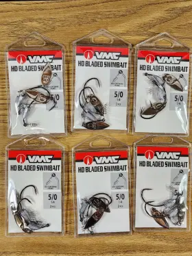 Vmc 043193139065 Lot Of 6 Hd Bladed Swimbait Hook 1/4oz 5/0 Hdwws 14#5/0bnpp Vmc 043193139065 Lot Of 6 Hd Bladed Swimbait Hook 1/4oz 5/0 Hdwws 14#5/0bnpp