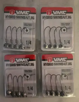 Vmc 043193147206 Lot Of 4 Packs 1/4oz Hybrid Swimbait Jig Hooks 16 Total Hsbj14-nat