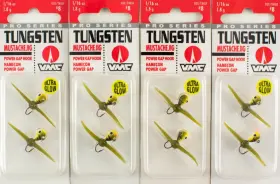 Vmc 043193152392 Lot Of 4 Tungsten Mustache Jig 1/16oz Tmwj116gyp Glow Yellow Perch Aw5209 Vmc 043193152392 Lot Of 4 Tungsten Mustache Jig 1/16oz Tmwj116gyp Glow Yellow Perch Aw5209