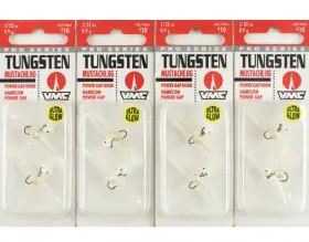 Vmc 043193152422 Lot Of 4 Tungsten Mustache Jig 1/32oz Tmwj132glt Glow Tiger Vmc 043193152422 Lot Of 4 Tungsten Mustache Jig 1/32oz Tmwj132glt Glow Tiger