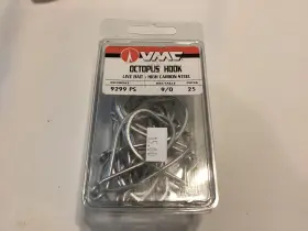 Vmc 043193168645 New Package Of 25 9/0 Octopus Live Bait 9299 Ps Hooks Made In France Vmc 043193168645 New Package Of 25 9/0 Octopus Live Bait 9299 Ps Hooks Made In France