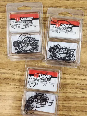 Vmc 6319bn#2/0-pp Xl Wide Gap Worm Hook - 2/0 Size Qty 42 Vmc 6319bn#2/0-pp Xl Wide Gap Worm Hook - 2/0 Size Qty 42
