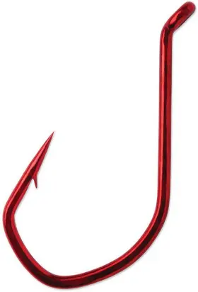 Vmc 7115tr#1pp Techset Live Bait Hook #1 Tin Red 12 Per Pack - Vmc 7115tr#1pp Techset Live Bait Hook #1 Tin Red 12 Per Pack -