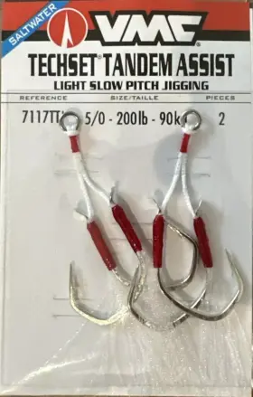 Vmc 7117tt1 Techset Tandem Assist Light Slow Pitch Jigging Size 5/0 4 Hooks Br21
