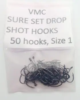 Vmc 7356bn-1 50 7356 7356bn Black Sureset Dropshot Fish Hooks - Size 1
