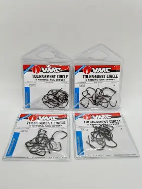 Vmc 7387cb-1 7387cb Coastal Black Non Offset Tournament Circle Hooks Size 1 Lot Of 4 Pack
