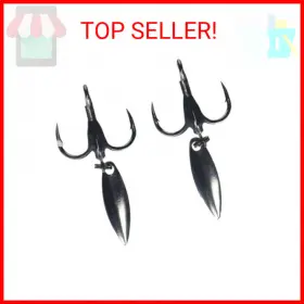 Vmc 7548bdbn#2pp Bladed Hybrid Treble Hook Black Nickel 2 Pack