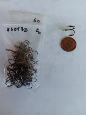 Vmc 9608bz 50 Pack 9608 Bz Clip In Treble Hook Size 8