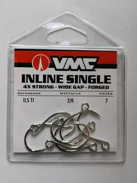 Vmc Ils1t Inline Single Forged Wide Gap 4x Strong Hook 2/0 Silver 7ct Vmc Ils1t Inline Single Forged Wide Gap 4x Strong Hook 2/0 Silver 7ct