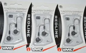 Vmc Rtsj38#3/0mgr 3 Packs Redline Tungsten Swimbait Head 3/0 Hook 3/8oz Vmc Rtsj38#3/0mgr 3 Packs Redline Tungsten Swimbait Head 3/0 Hook 3/8oz
