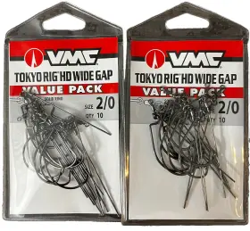 Vmc Thdwg#2/0bnvp 2 Packs Of 10 Count Tokyo Rig Heavy Duty Wide Gap Black Nickel #2/0