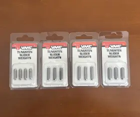 Vmc Tsw14nat 4 Packs Tungsten Slider Weights 3/16oz To 3/8oz-3 Per Pack