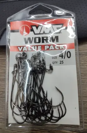 Vmc Wm#4/0bnvp Worm Hook - Size 4/0 Qty 25 Value Pack Vmc Wm#4/0bnvp Worm Hook - Size 4/0 Qty 25 Value Pack